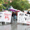 El temporal no frena la manifestación sobre una vivienda digna en Badajoz