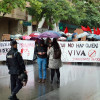 El temporal no frena la manifestación sobre una vivienda digna en Badajoz