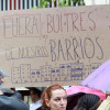 El temporal no frena la manifestación sobre una vivienda digna en Badajoz