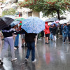 El temporal no frena la manifestación sobre una vivienda digna en Badajoz