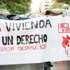 El temporal no frena la manifestación sobre una vivienda digna en Badajoz
