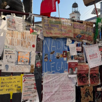 Detenido por una agresión sexual a una chica en la acampada de la Puerta del Sol