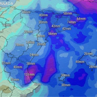 La DANA Adam descarga más de 700 L/m2 en el Mediterráneo: inundaciones y nuevas zonas en riesgo
