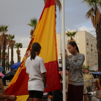 Badajoz celebra la II Edición del Acto de Homenaje a la Bandera con alumnos de centros educativos