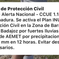 Extremadura activa la situación operativa 1 del Plan Inuncaex